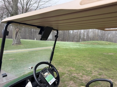(1) 2015 E-Z-Go golf cart with a Kawasaki gas engine, does not include Club canopy, includes ball wa...