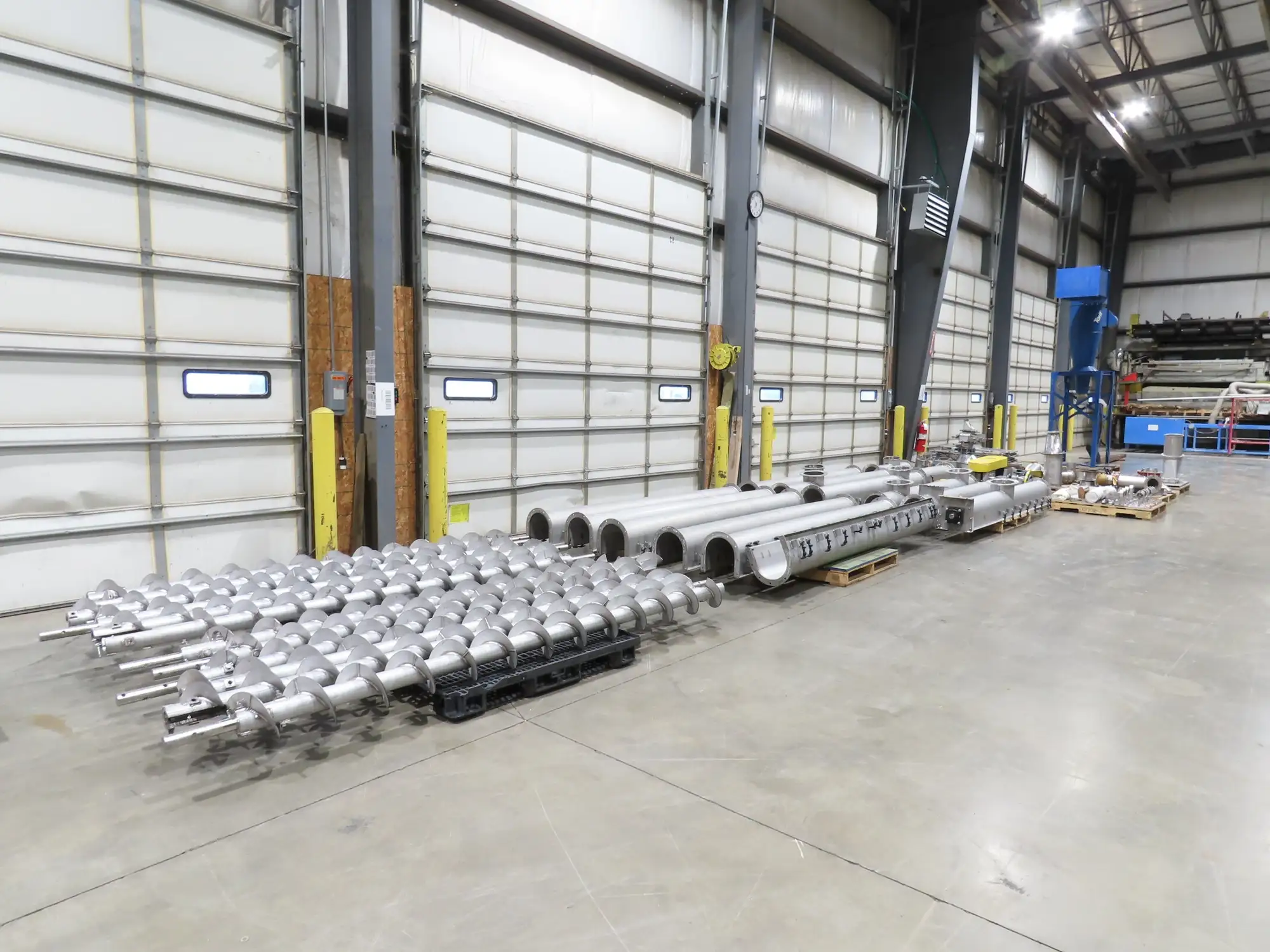 BW Sinclair 10" Screw Conveyor Food Grade Dry Bulk Feeder 3PH Belt Drive 128'