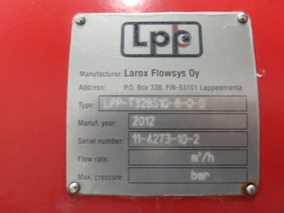 Flowrox LPP-T32BS10-6-0-D Hose pump , Unused Spare Room
