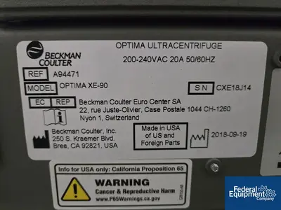 Used N/A _UNKNOWN_ Centrifuge - Floor Ohio US | Federal Equipment Company #1339966