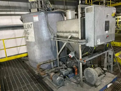 Stainless Steel Bulk Super Sack Bag Unloader w/ Dust Collector & Push Control