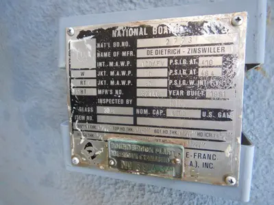 USED 1981 DE DIETRICH 4,000 GALLON