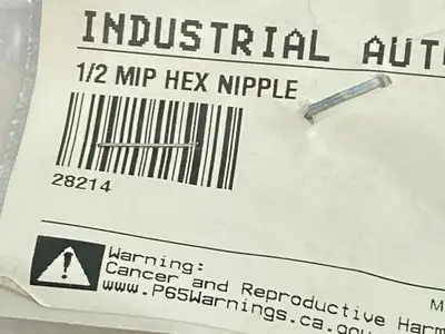 New | in-Stock Midland Industries Hex Nipple Male 1/2" NPTF x Male 1/2" NPTF LOT OF 6 Misc Fasteners Michigan US | Maverick Industrial Sales #1391075