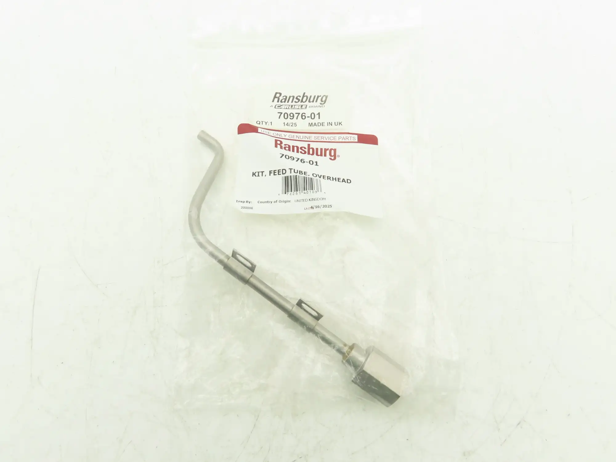 Ransburg 70976-01 Overhead Feed Tube Kit TurboDisk Atomizer Coating Applicator
