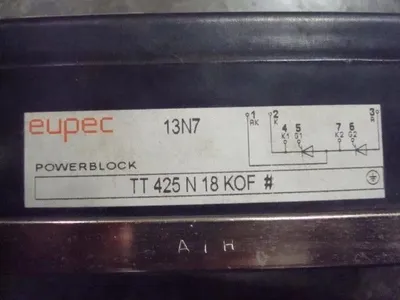 Eupec TT 425 N 18 KOF PowerBlock Thyristor Module 13N7 Used