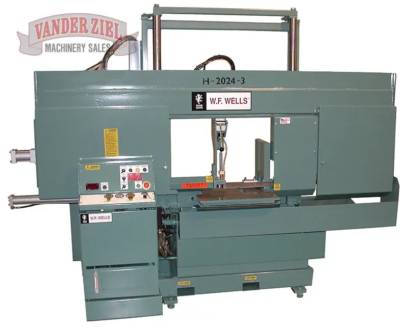New | in-Stock W.F. WELLS H-2024-3 Horizontal Band Saws Michigan US | Vander Ziel Machinery Sales #480336