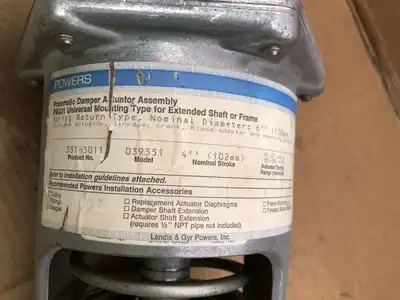 Powers 039351 Pneumatic Damper Actuator 4″ Stroke 8-13PSIG