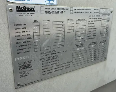 Used 2009 MCQUAY AGZ140CHHNN-ER10 Chillers Florida US | C3 SURPLUS LLC #1670858