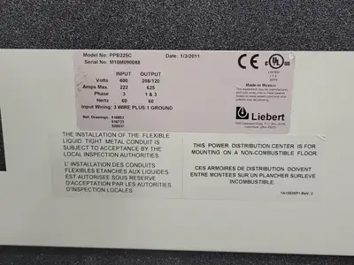 USED 2011 LIEBERT PPB225C