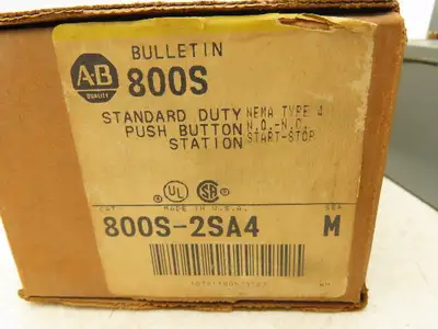 Allen Bradley 800S-2SA4 Pushbutton Start Stop Station 600VAC 5A N.O.N.C. Ser.M