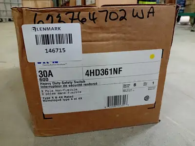 New | in-Stock 2020 EATON CUTLER-HAMMER 4HD361NF Switchgears British Columbia CA | Lenmark #367134