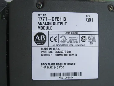 USED ALLEN BRADLEY 1771-0FE1/B OUTPUT MODULE 17710FE1B