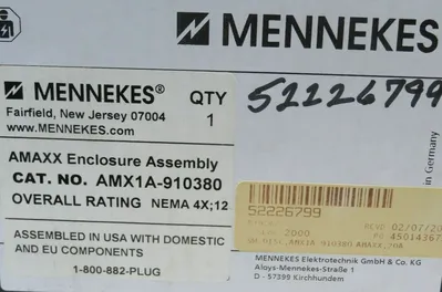 NEW MENNEKES AMX420MI7 INTERLOCK MODULE 20AMP 4W 480VAC