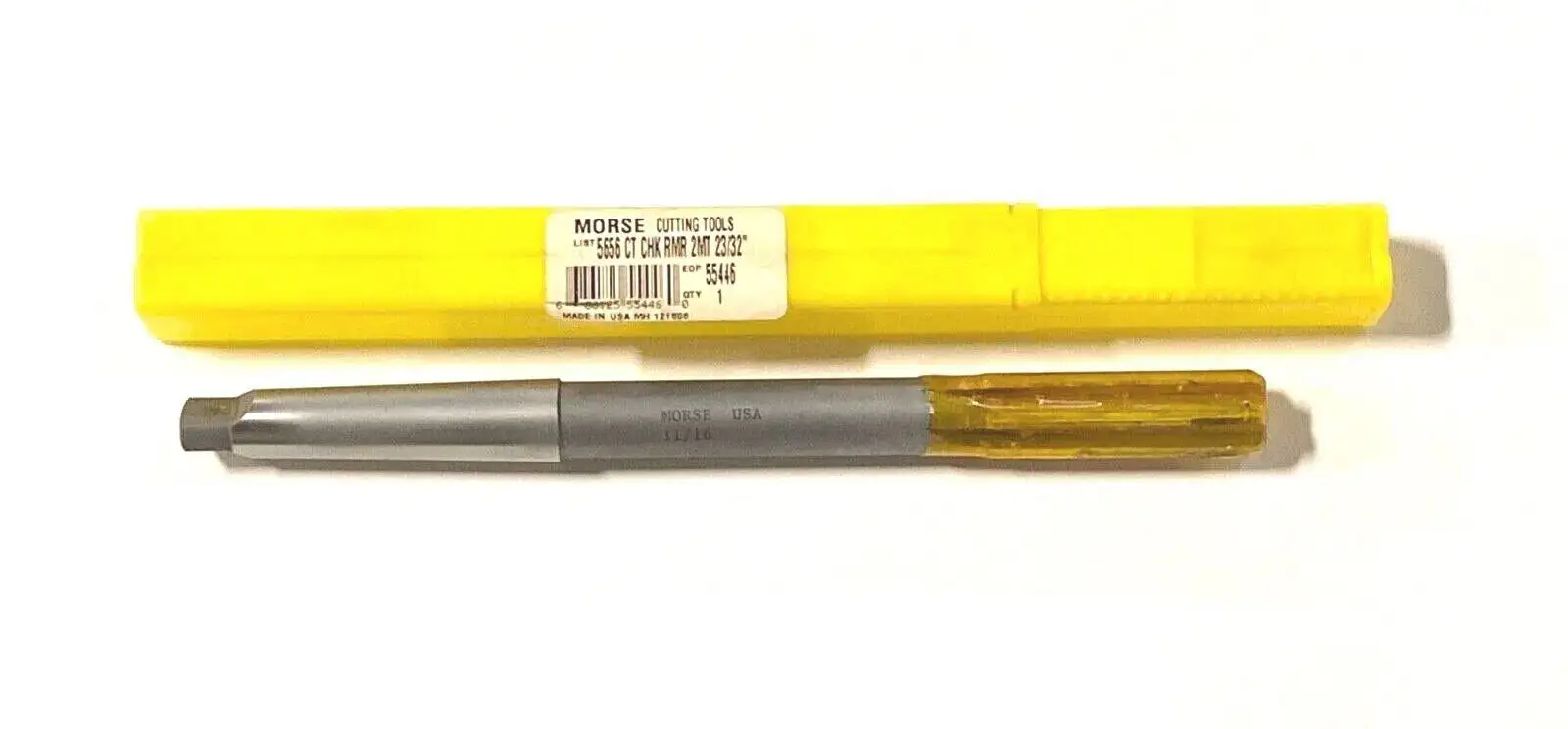 Morse 23/32" Chucking Reamer Taper Shank Carbide Tipped 2MT USA Made 55446