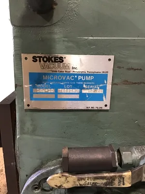 Stokes Microvac 148-10 Vacuum Pump with Baldor Motor  2HP 3PH