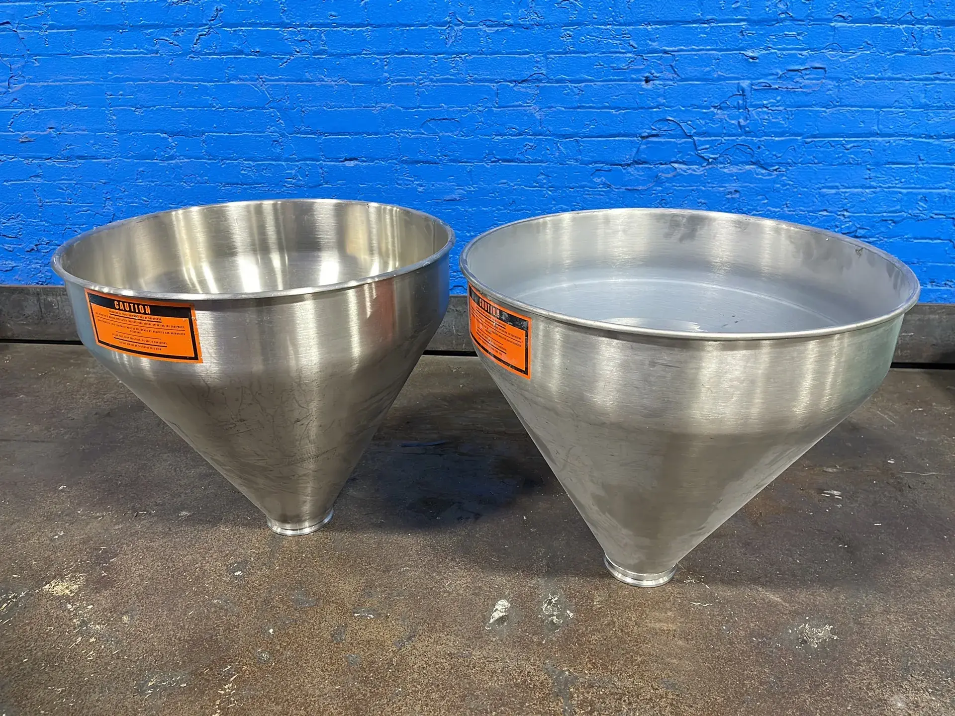 22” Diameter Stainless Steel Hoppers