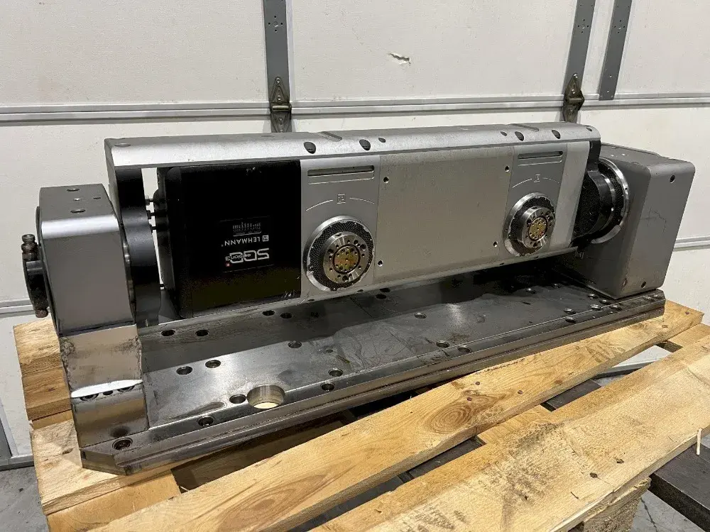 Pl Lehmann Combiflex 4th-5th Axis Dual Rotary Table Fanuc Motor Chirone T2-51052