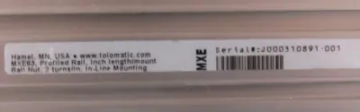 NEW TOLOMATIC MXE63 LINEAR ACTUATOR MXE63P-BN02-SK29.000-LMI-TC4