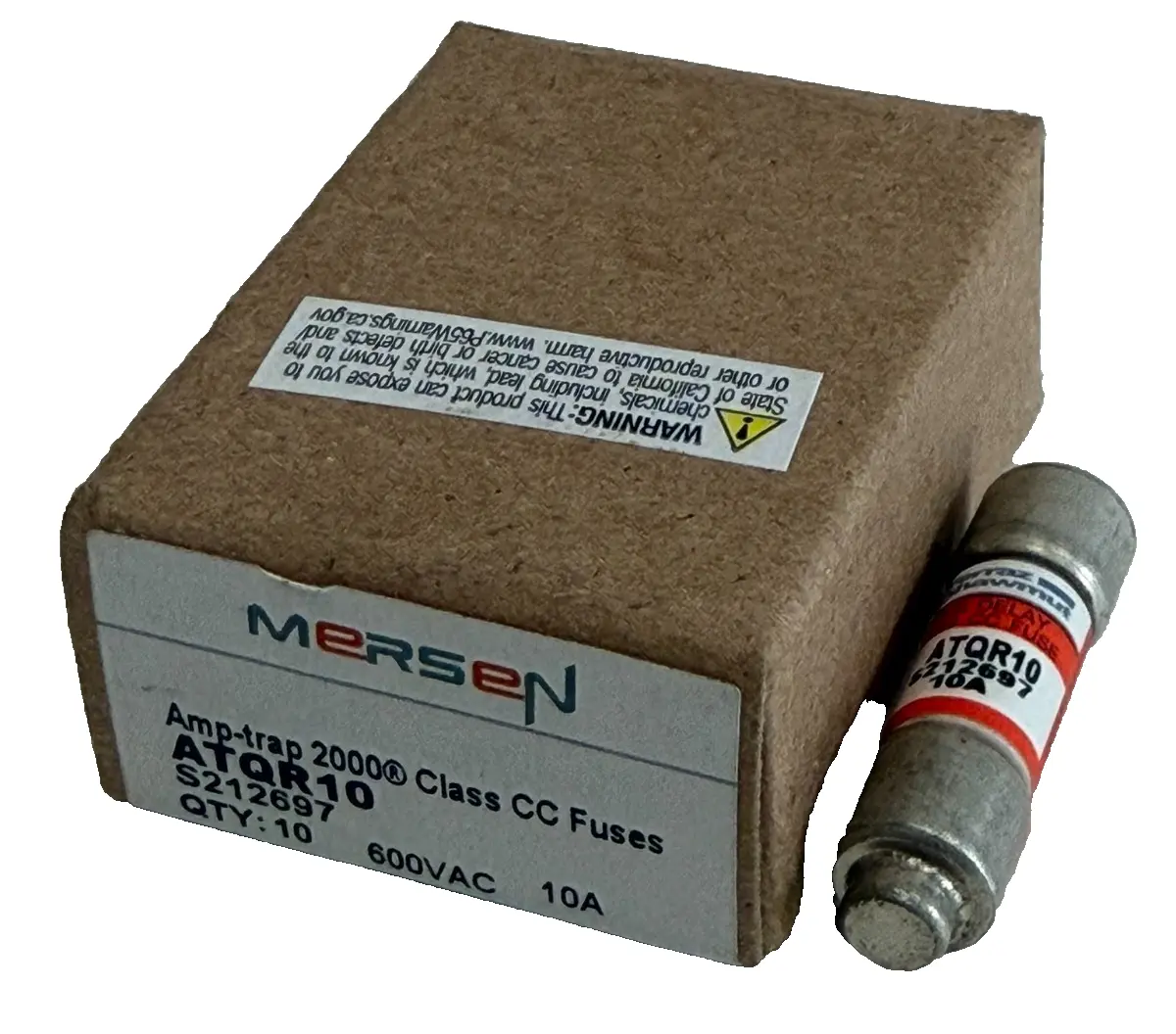 NEW MERSEN ATQR10 FUSES 600VAC 10AMP 10 COUNT