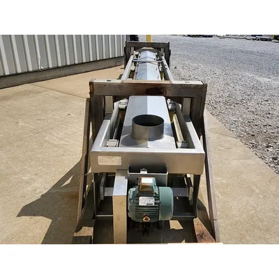 Used FEC 18"W X 21'-5"L Stainless Steel Vibrating Pan Spreader Feeder Conveyor