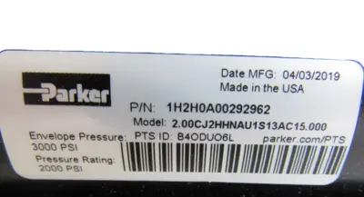 NEW PARKER 1H2H0A00292962 CYLINDER 2.00CJ2HHNAU1S13AC15.000