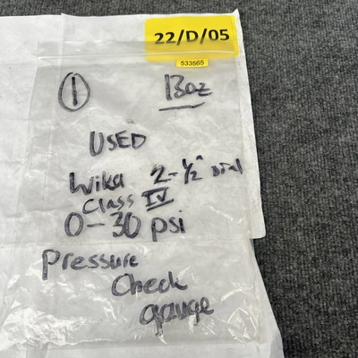 Used WIKA Does Not Apply Temperature/Pressure California US | Davliegogo LLC #1707470