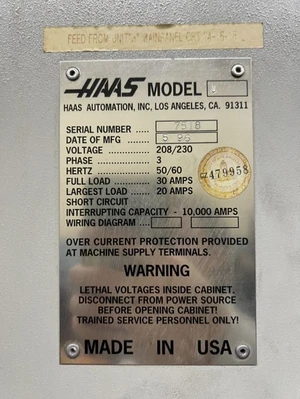 Used 1996 HAAS VF-3B Vertical Machining Centers California US | [EZ] EZ Systems #1517645