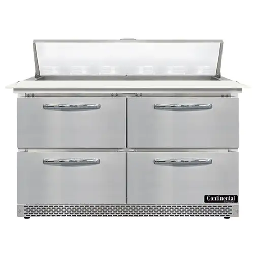 Continental SW48N12C-FB-D 48" Sandwich/salad Prep Table W/ Refrigerated Base, 115v
