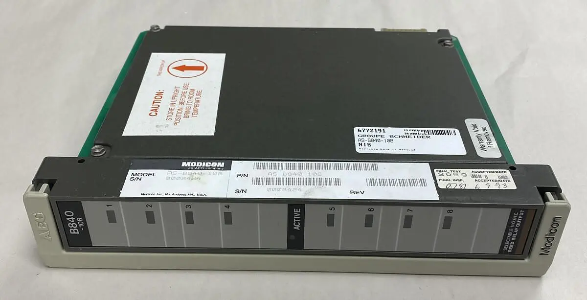 Used MODICON AS-B840-108 Input / Output Modules | Surplus Asset Holdings #1205981