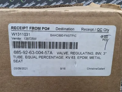 3" APV SPX M38BP821840 Regulating Valve RG41-3"/63 G-MFS 3277 (350) New NIB