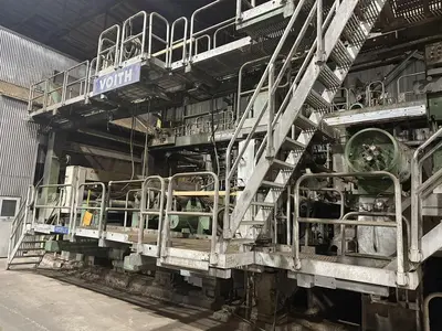 110" (2.8M) VOITH FOURDRINIER (GBM) PAPER MACHINE (2002) – 72" DIAMETER DRYERS – DUAL SHOE PRESS – AVAILABLE IN SECTIONS