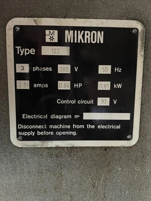MIKRON Gear Hobber, 2× in good used condition