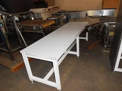 Table, Prep, 26" x 8', C/st Frame, Hardwood Top #S741979