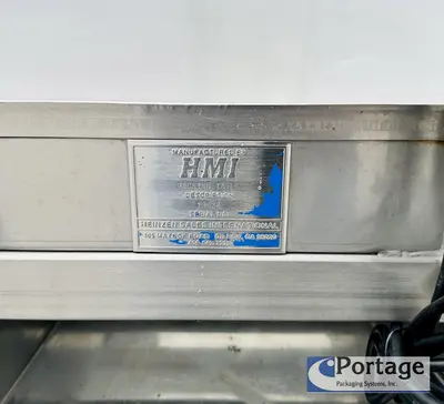 USED HEINZEN MANUFACTURING INTERNATIONAL 2720 MANUAL PACKING TABLE W/ DUAL SCALES