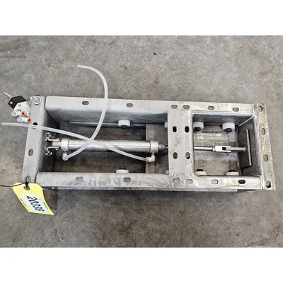Used 6" Square Stainless Steel Pneumatic Roller Gate Valve