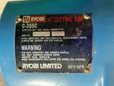 Used RYOBI C355C Abrasive & Friction Saws Ohio US | HGR 24 #1314151