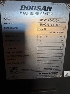 2015 DOOSAN MYNX 6500/50 CNC Vertical Machining Center | Amiron Machinery (3)