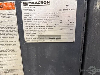 Used 1999 CINCINNATI MILACRON VS 120-7.60, Injection Molding Machines Illinois US | Meadoworks #1492238