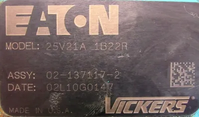 NEW VICKERS 25V21A-1B22R HYDRAULIC PUMP 02-137117-2 25V21A1B22R