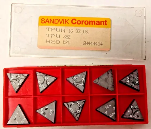 SANDVIK Coromant TPU 322 H20 K20 TPUN 16 03 08 Lathe Mill Carbide Inserts 10 Pcs