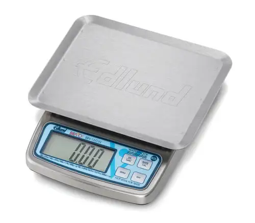 Edlund BRV-160W 10 lb Bravo! Waterproof Digital Portion Control Scale - 5 5/8" x 7", Stainless, 115v