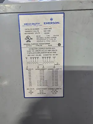 Used SOLA-HD EMERSON HS5F7.5AS Misc Industrial Equipment Kentucky US | Aucto #686685