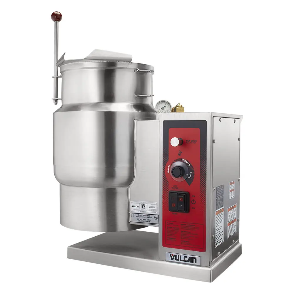 Vulcan K6ETT 6 Gal. Steam Kettle - Manual Tilt, 2/3 Jacket, 230v/1ph