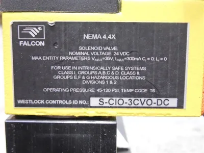 Westlock S-CIO-3CVO-DC Solenoid Valve Assembly New
