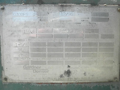 USED GARDNER DENVER Q300-FS