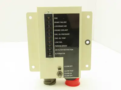 Eaton FSCM81640 Annunciator Panel Indicator Display Oil/Air Filter/Fire W/ Alarm