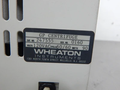 Used WHEATON _UNKNOWN_ Centrifuges | OCO Industrial #1764985