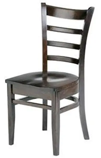 HARDWOOD CHAIR  - DARK WALNUT  FINISHED SEAT