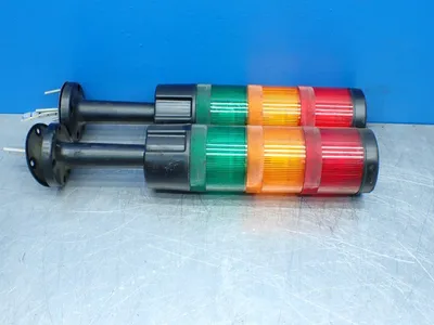 2, Industrial Stack Lights. Green/yellow/red