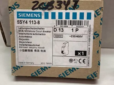 New | in-Stock SIEMENS 5SY4 113-8 Miscellaneous Equipment (Electrical & Power) | Surplus Asset Holdings #1195243
